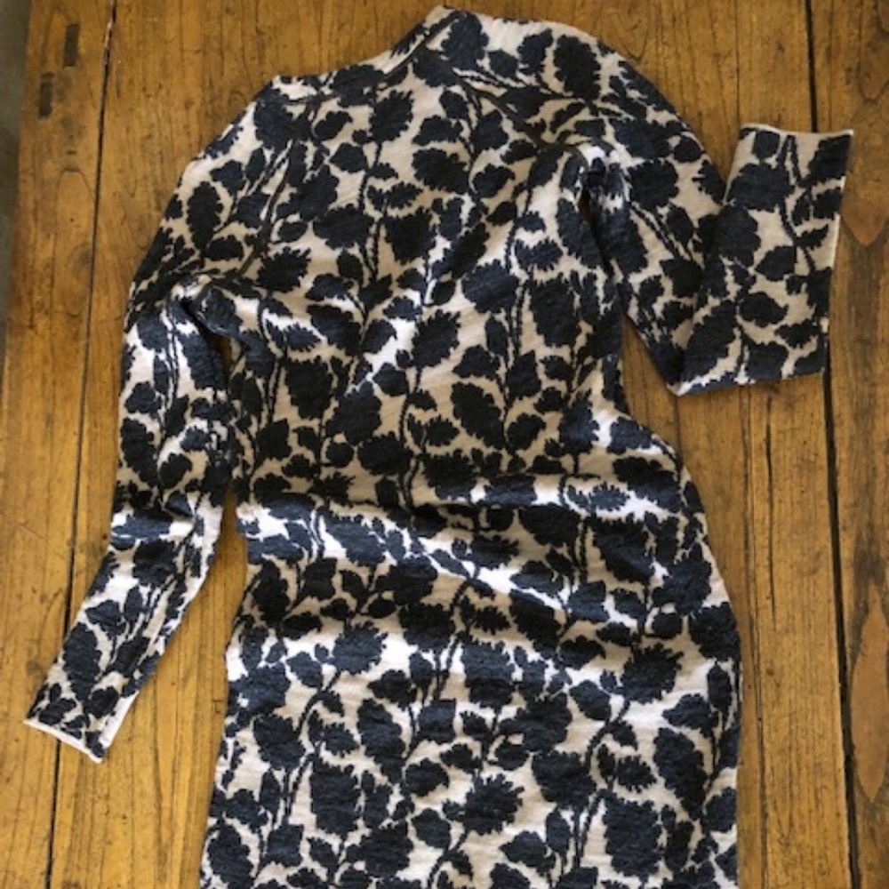 Women's Loft Ann Taylor Dark Charcoal and Tan Knit Dress XS - Picture 6 of 13